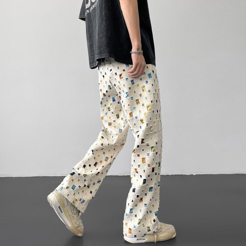 Marcello Mosaic Straight Fit Pants