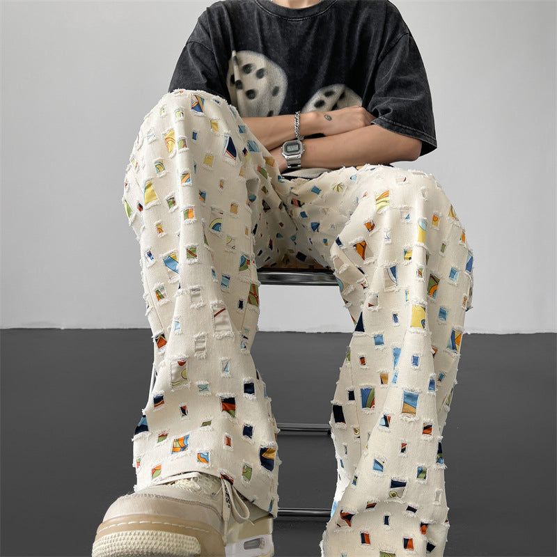 Marcello Mosaic Straight Fit Pants