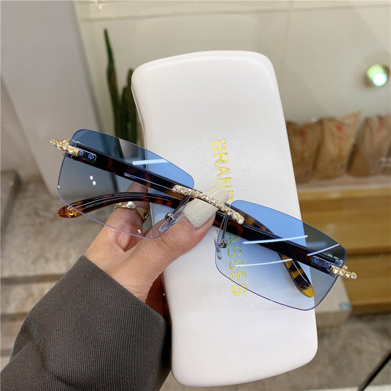 Luxury Women's Studded Sunglasses - UV400 Protection