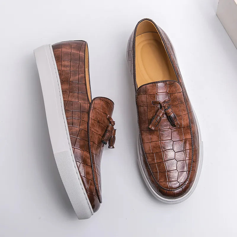 Mocassin en cuir gaufré Lacroix