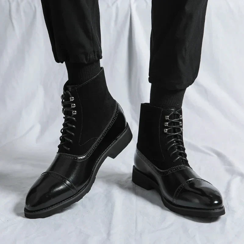 BOTTINES À LACETS EN CUIR LOS MUERTOS