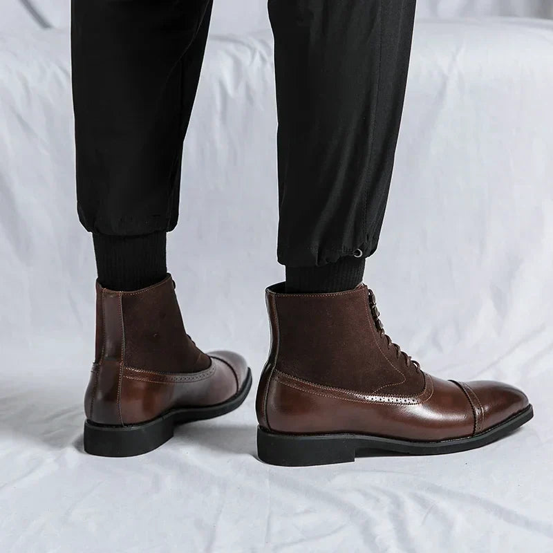 BOTTINES À LACETS EN CUIR LOS MUERTOS