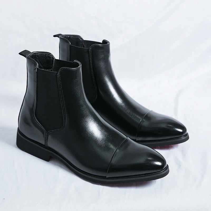 Bottes en cuir véritable Leonardo Scabusi