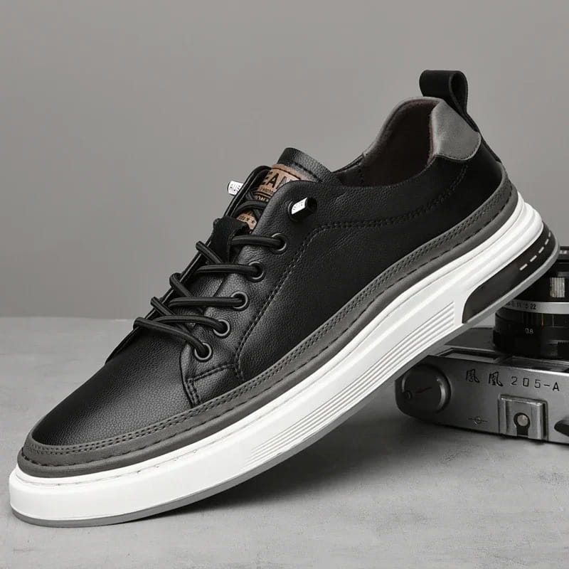 Baskets en cuir véritable Portofino