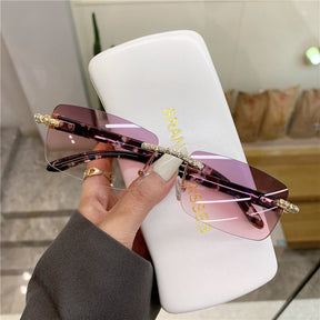 Luxury Women's Studded Sunglasses - UV400 Protection