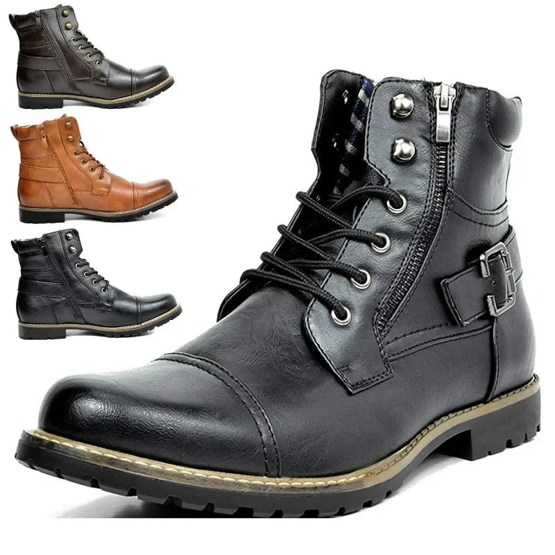 BOTTINES À LACETS EN CUIR LANCASTER