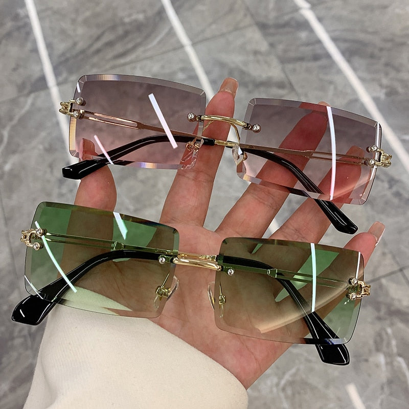 Vintage Rectangle Women's Sunglasses - 2023 Model