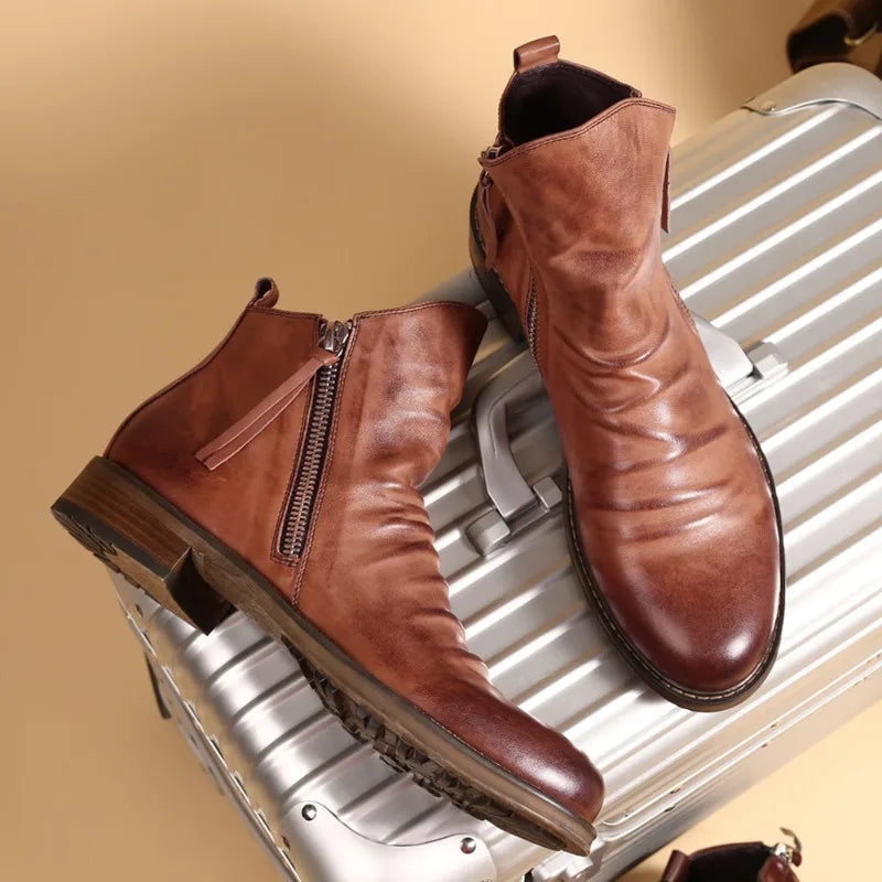 Bottines Chelsea en cuir Monte Cavali