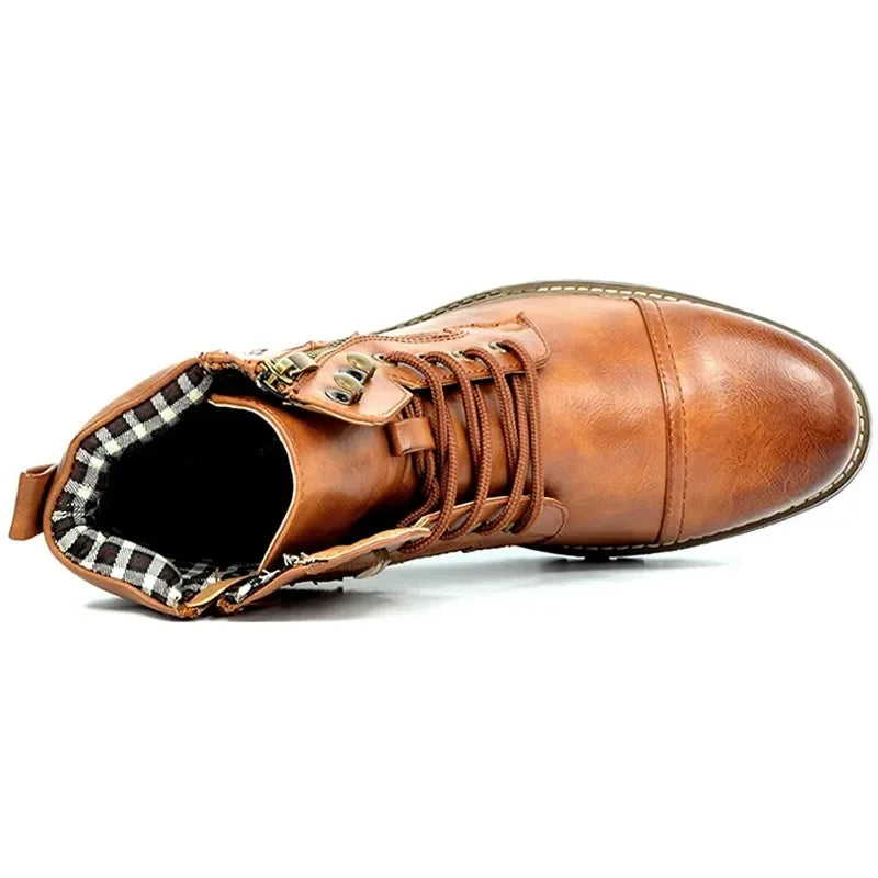 BOTTINES À LACETS EN CUIR LANCASTER