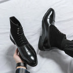 BOTTINES À LACETS EN CUIR LOS MUERTOS