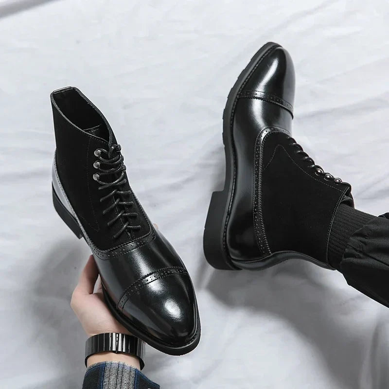 BOTTINES À LACETS EN CUIR LOS MUERTOS
