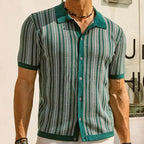 Chemise à boutons Alexander à motif chevrons