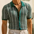 Chemise à boutons Alexander à motif chevrons