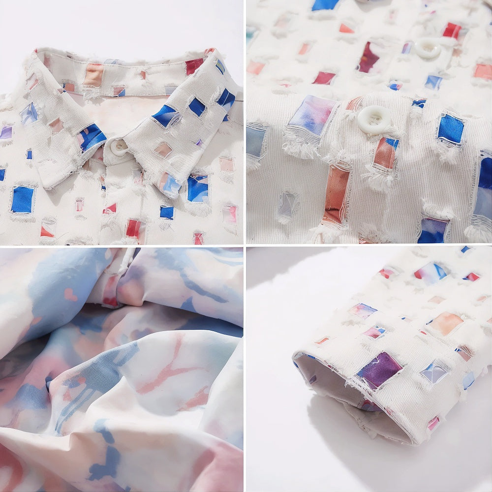 Chemise en jean effiloché Alexander Chavelir