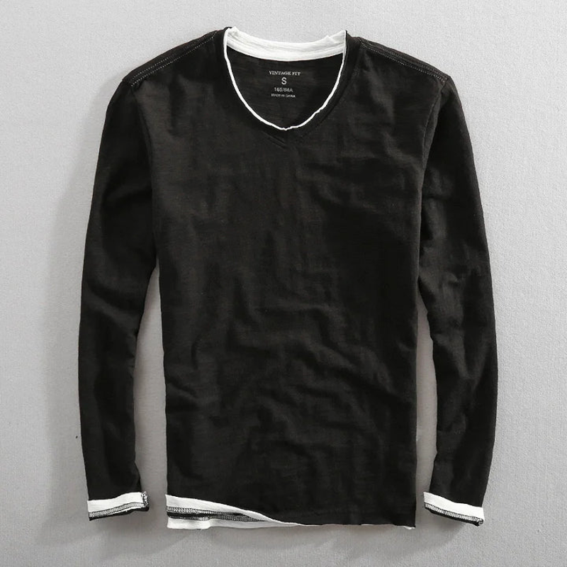Chemise à manches longues en coton Ryoku