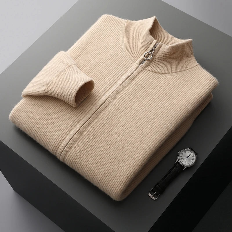 Pull zippé en cachemire Charles