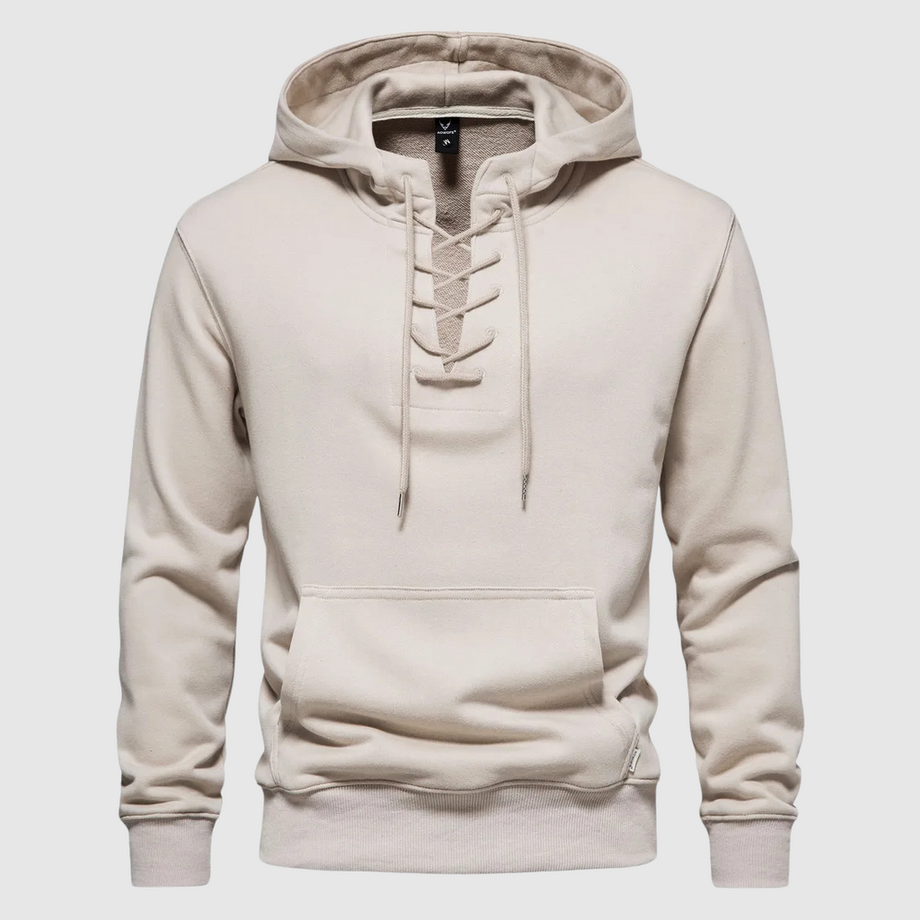 Sweat à capuche Valhalla en coton à lacets