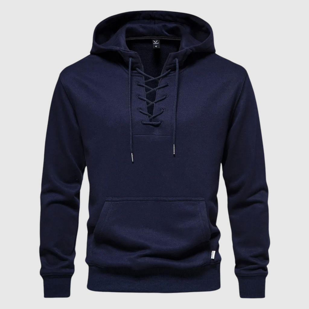 Sweat à capuche Valhalla en coton à lacets