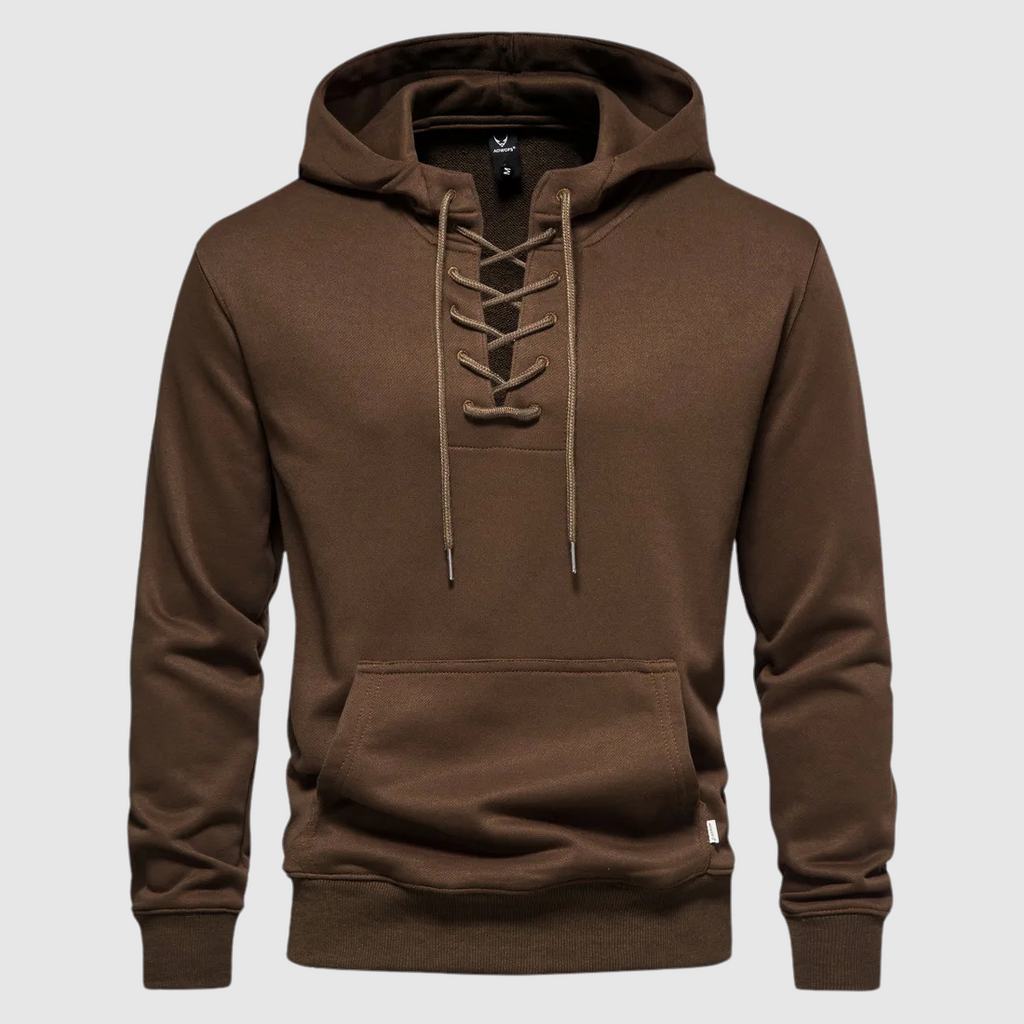Sweat à capuche Valhalla en coton à lacets