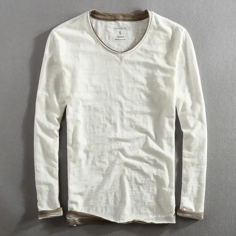 Chemise à manches longues en coton Ryoku