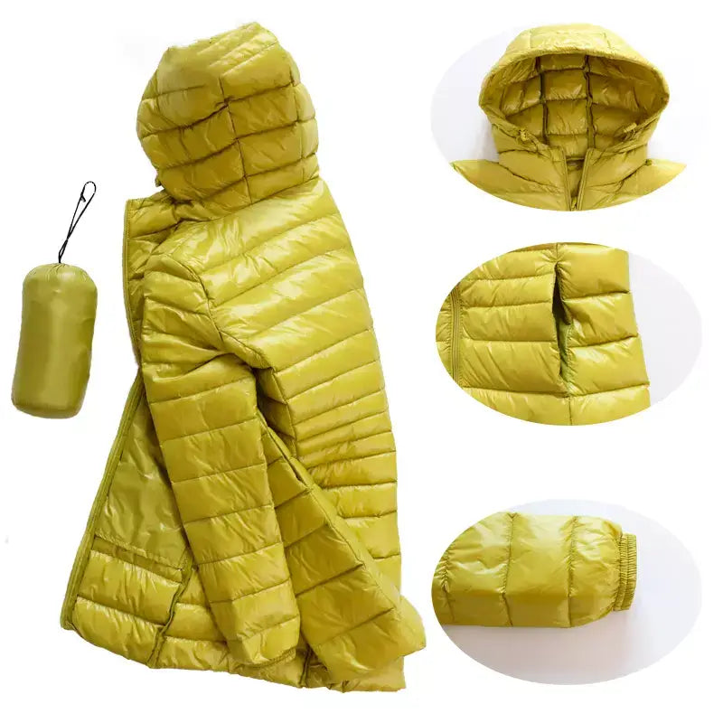 Women's Puffer Goose Down Overcoat - Portable