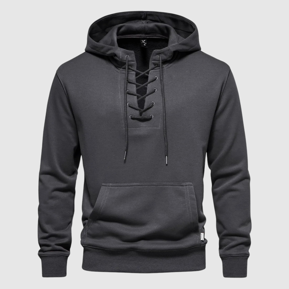 Sweat à capuche Valhalla en coton à lacets