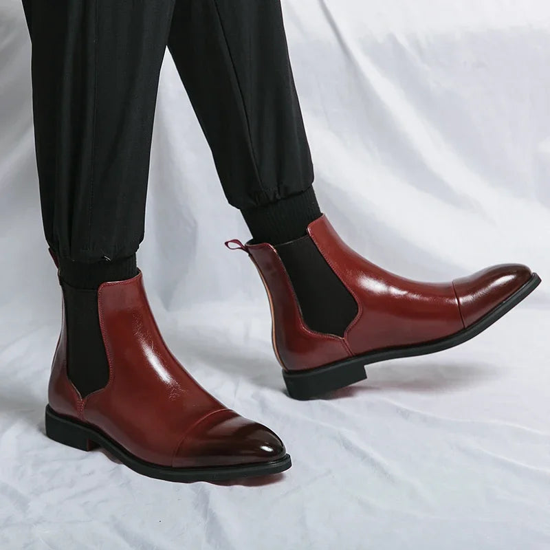 Bottes en cuir véritable Leonardo Scabusi