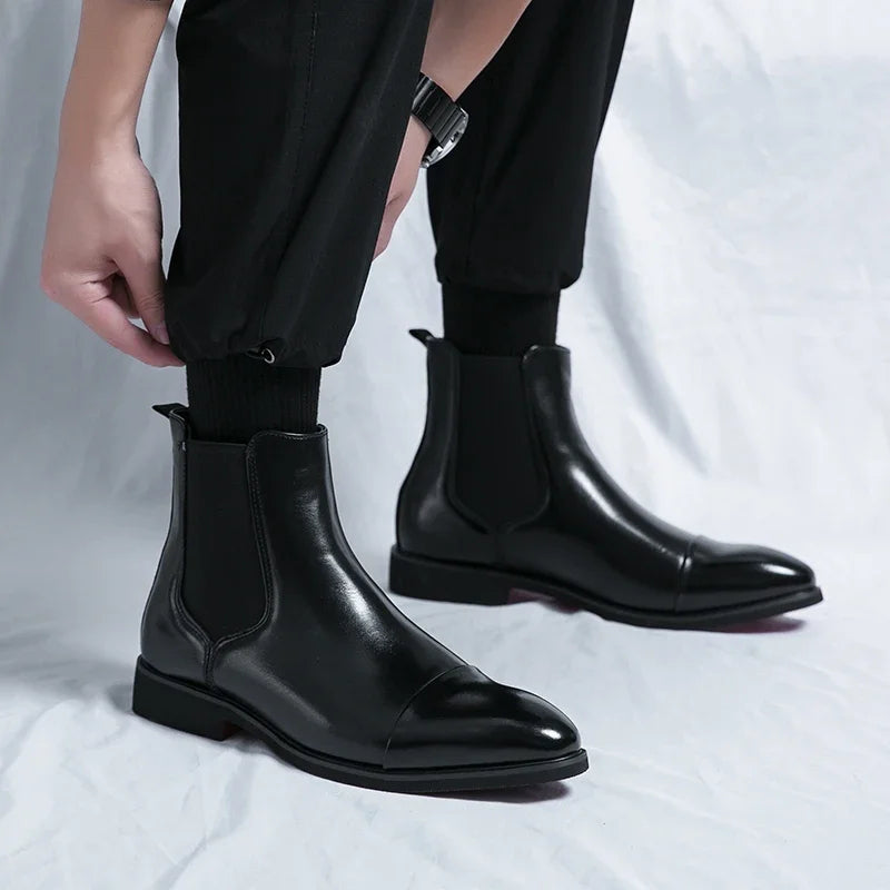 Bottes en cuir véritable Leonardo Scabusi