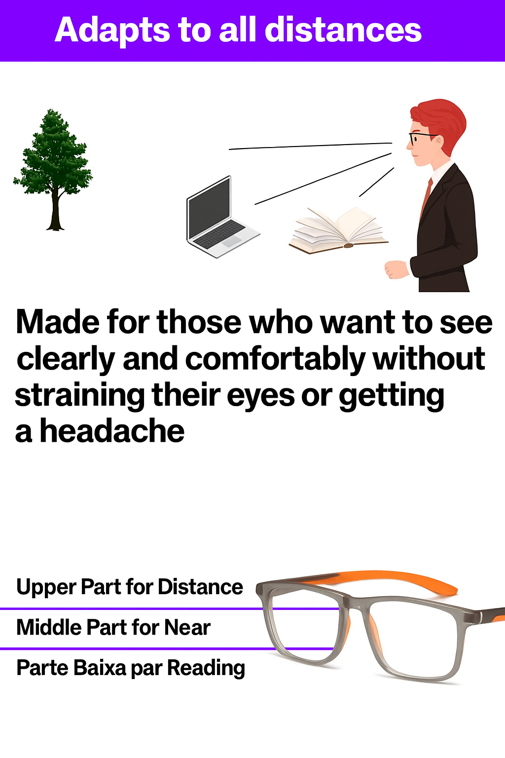 1 acheté, 2 offerts – Lunettes de lecture réglables Ultra Focus | Monture unisexe flexible