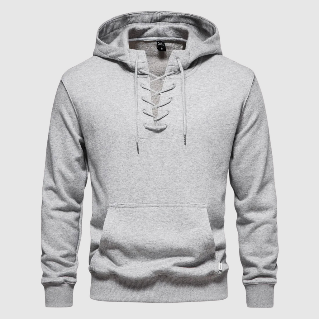 Sweat à capuche Valhalla en coton à lacets