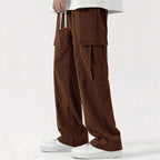 Pantalon de jogging confortable en velours côtelé