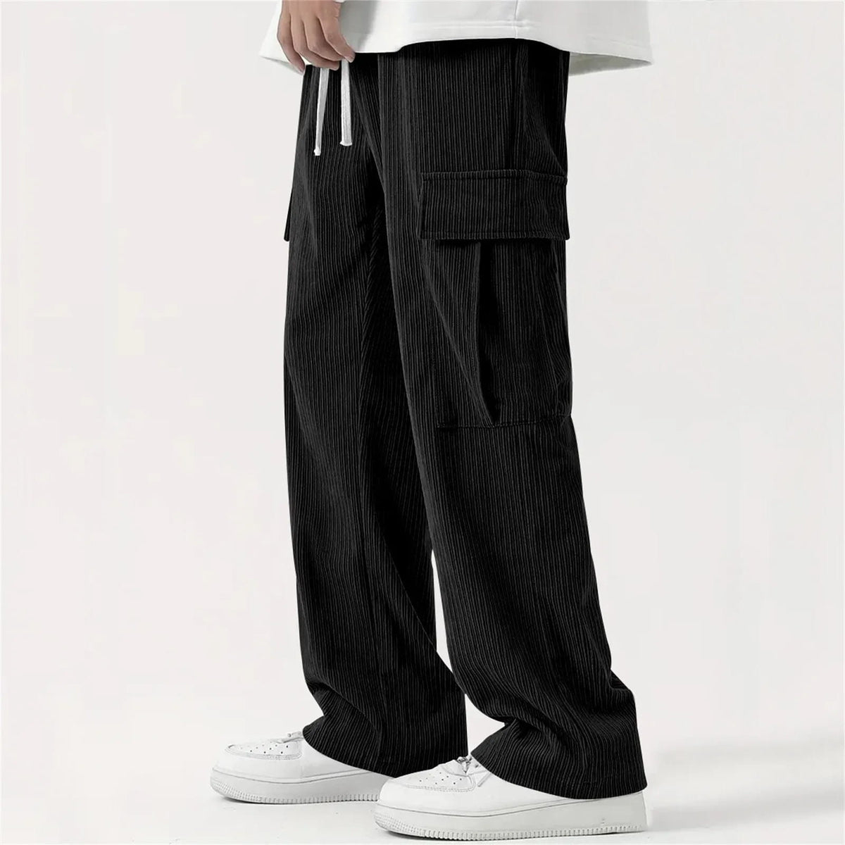 Pantalon de jogging confortable en velours côtelé