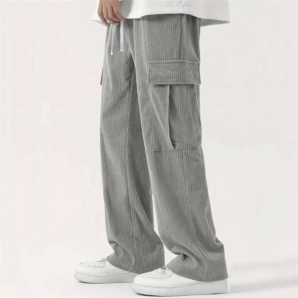 Pantalon de jogging confortable en velours côtelé