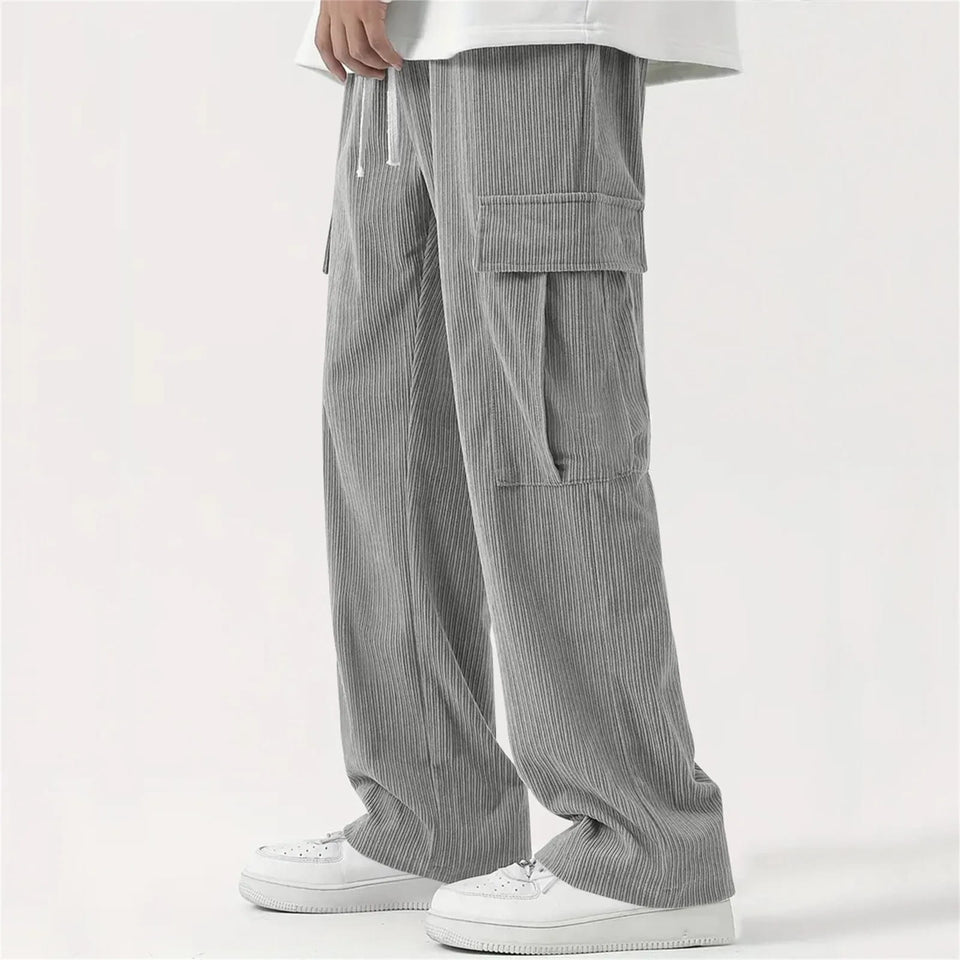 Pantalon de jogging confortable en velours côtelé