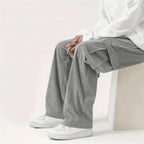 Pantalon de jogging confortable en velours côtelé