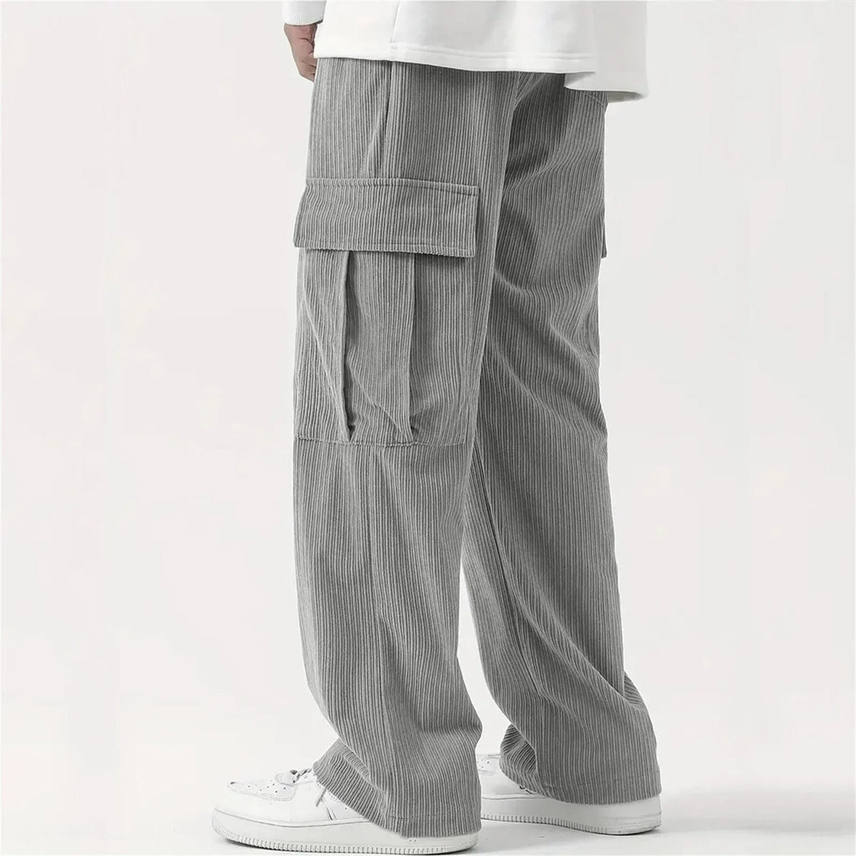 Pantalon de jogging confortable en velours côtelé