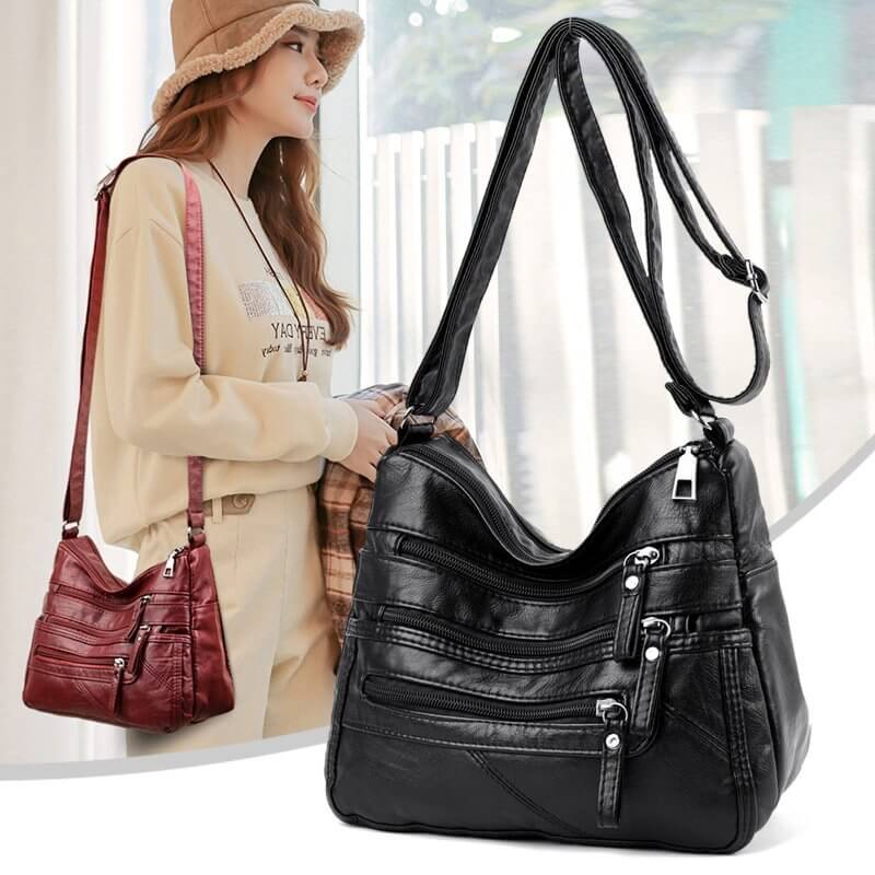 Multilayer Leather Women's Bag