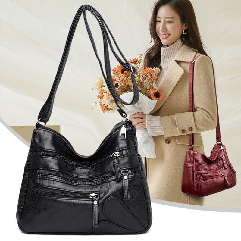 Multilayer Leather Women's Bag