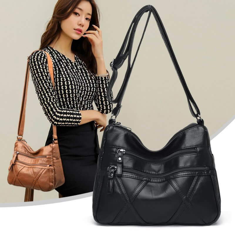 Multilayer Leather Women's Bag