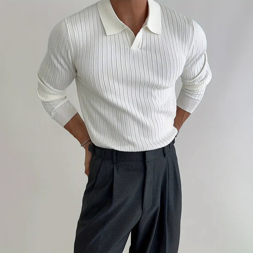 Polo en maille jacquard