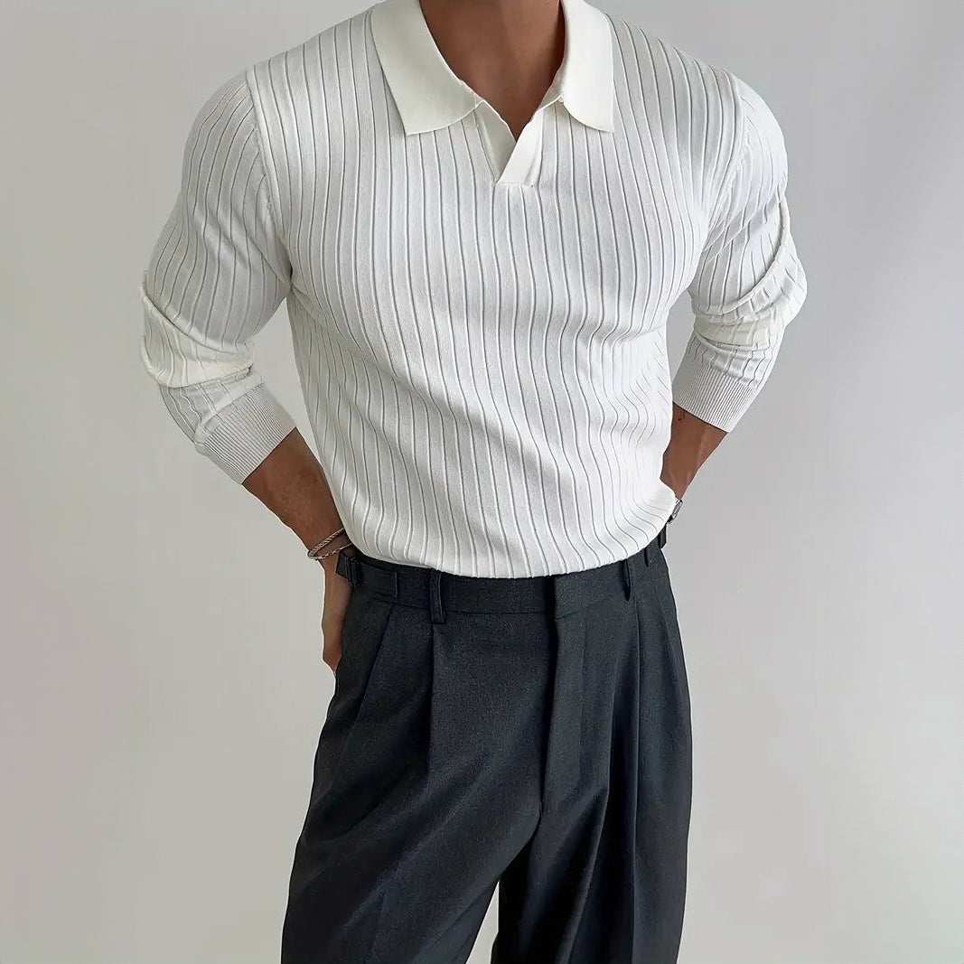 Polo en maille jacquard