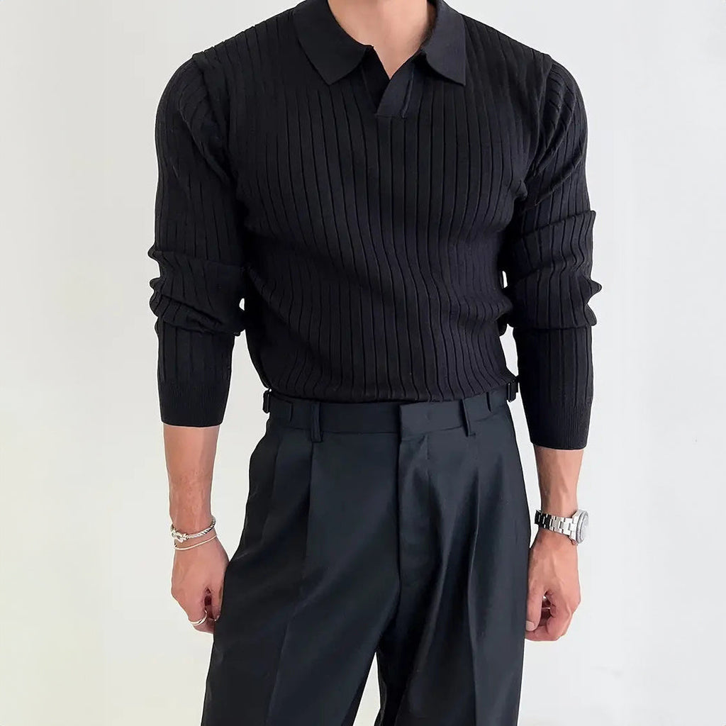 Polo en maille jacquard