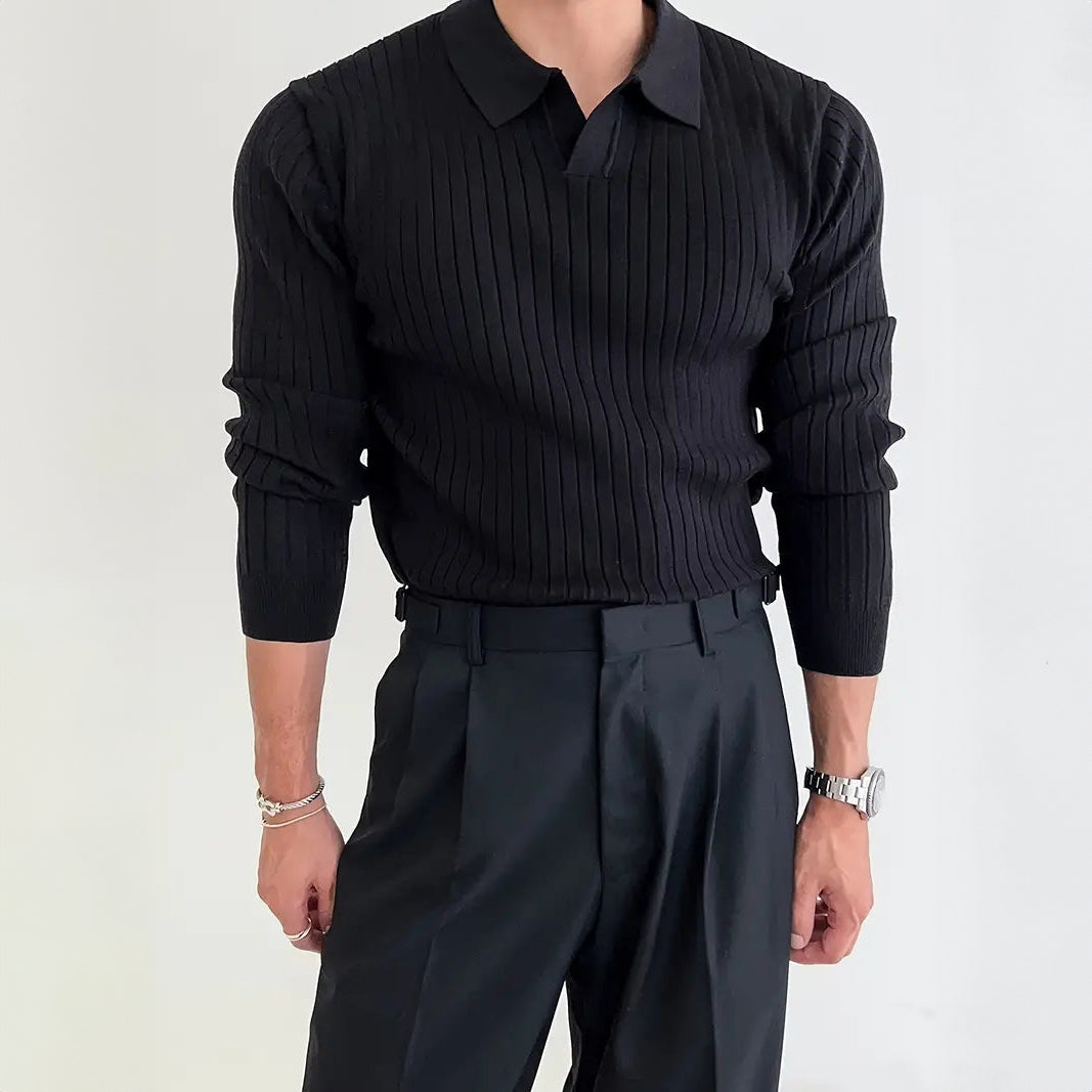 Polo en maille jacquard