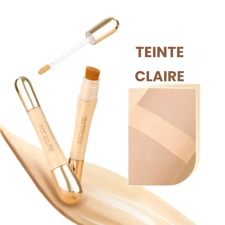 Fond de Teint Focallure 2 En 1 - Anti-Rides (Adaptable à Tous les Types de Peau)